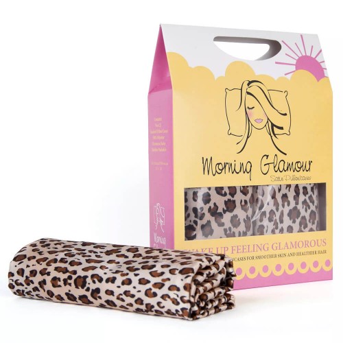 Morning Glamour - Kit com 2 fronhas de cetim - Leopardo