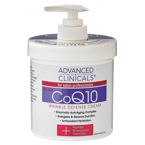 Advanced Clinicals -Creme anti-rugas CoQ10 com peptídeos - 454g