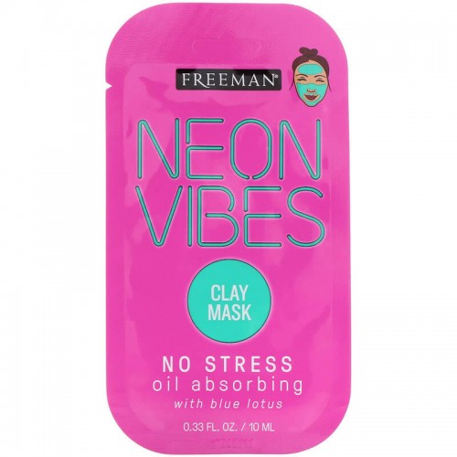 Freeman - Neon Vibes, No Stress, Máscara de argila absorvedora de oleosidade