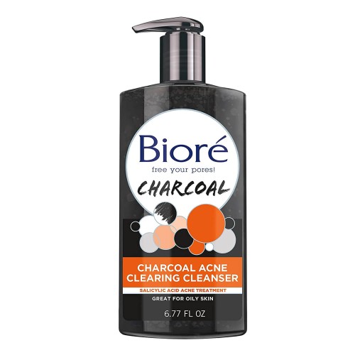 Bioré - Charcoal Sabonete Facial - Tratamento de Acne com Ácido Salicílico 1%