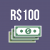 R$100  + R$100,00 