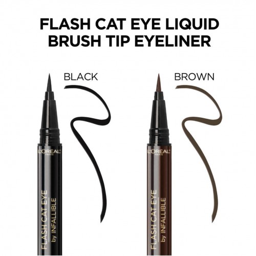 L'Oréal Infallible Flash Cat Eye à prova d'água delineador líquido - PRETO