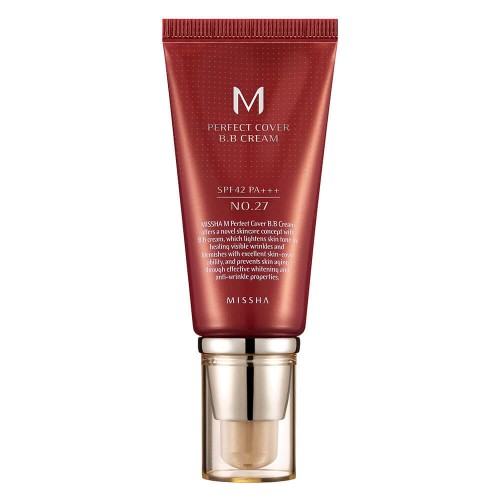 Missha - Base Facial - M Perfect Cover BB Cream - SPF 42 PA+++ - 50ml - 27 Honey Beige