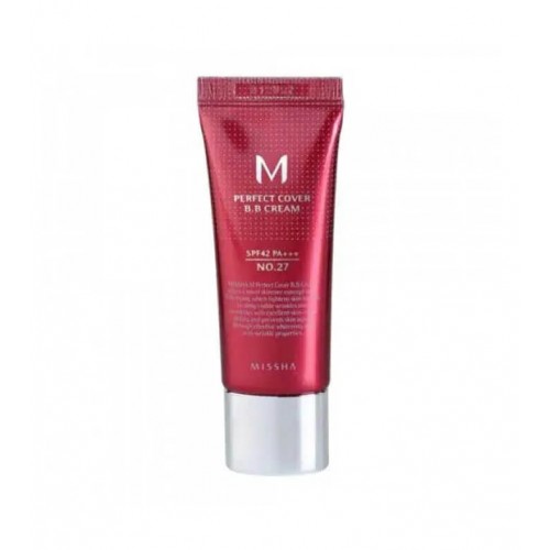 Missha - Base Facial - M Perfect Cover BB Cream - SPF 42 PA+++ - 20ml - 27 Honey Beige - Tamanho Viagem