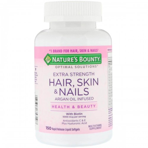 Nature's Bounty - Vitamina para Cabelo, Pele e Unhas (Hair, Skin & Nails) - 150 Softgels