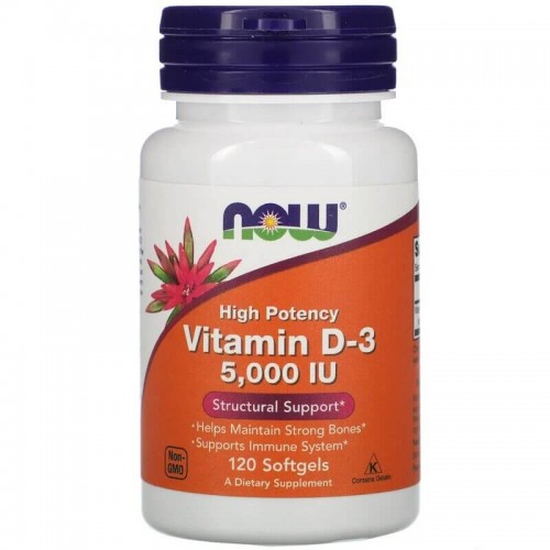 Now - Vitamina D3 5.000 UI - 120 Softgels