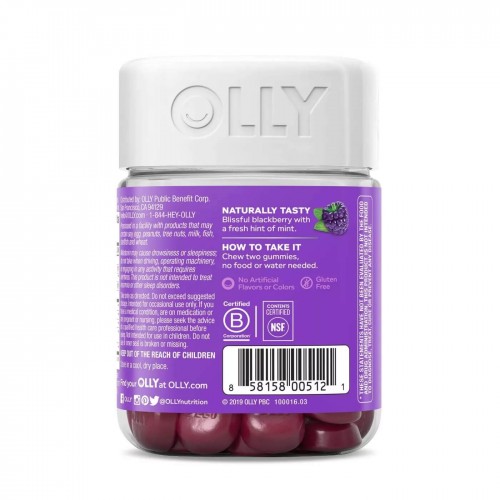 OLLY - Melatonina - Gomas para dormir 3mg - Blackberry Mint