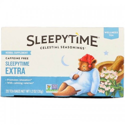 Celestial Seasonings - Sleepytime Extra - Chá de bem-estar para dormir
