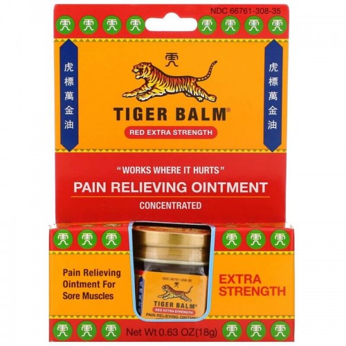 Tiger Balm - Pomada para aliviar a dor - Red Extra Strength Ointment - 18g